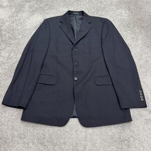 J.Crew Wool Suit Blazer Jacket Mens 42L Navy Blue Sport Coat Classic Workwear